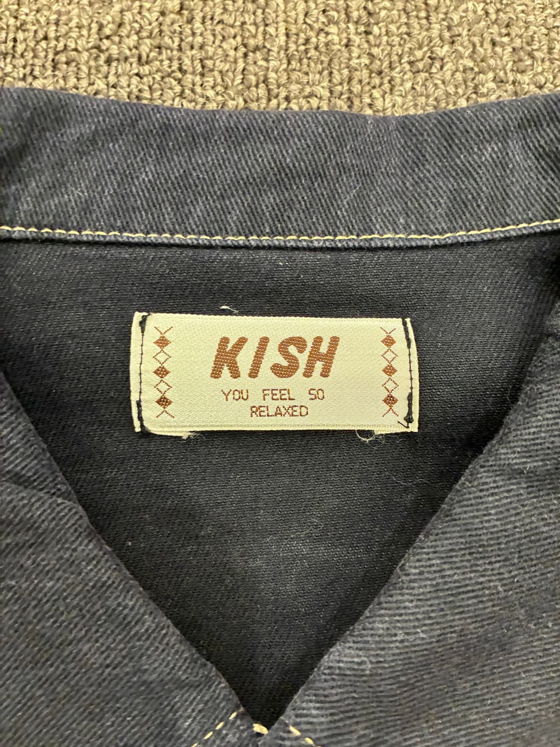 M)Japanese vintage 여성 라인 디테일 데님자켓 상품이미지6