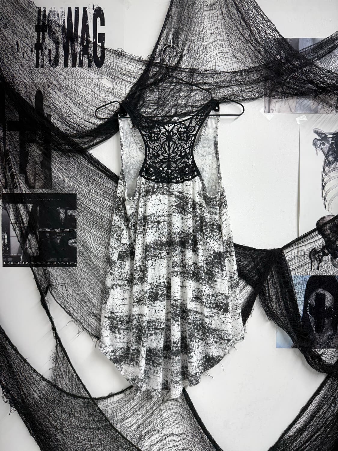 Grunge lace detailed sleeveless 상품이미지1