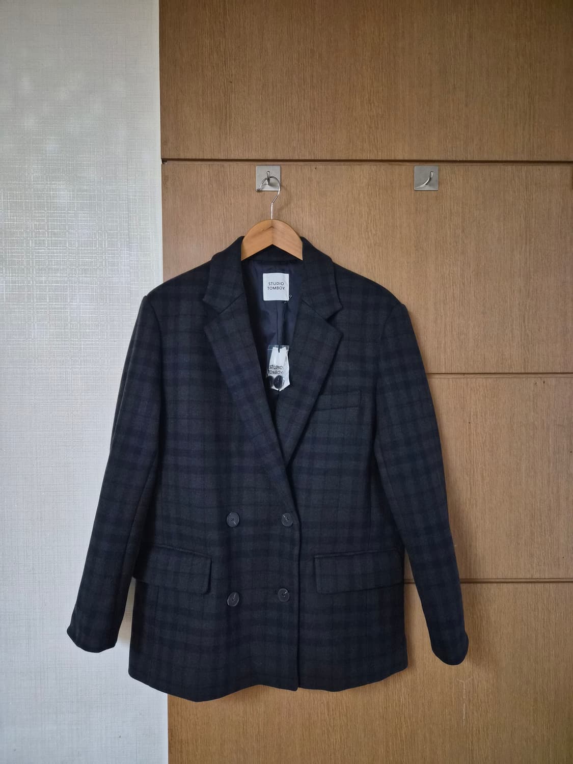 스튜디오톰보이 더블체크코트 상품이미지3