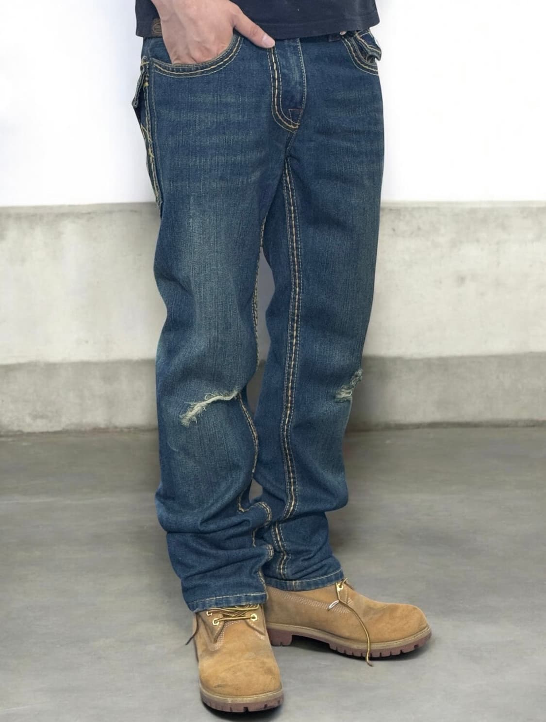 트루릴리전 월드투어 빌리 수퍼T 데님 팬츠 상품이미지1