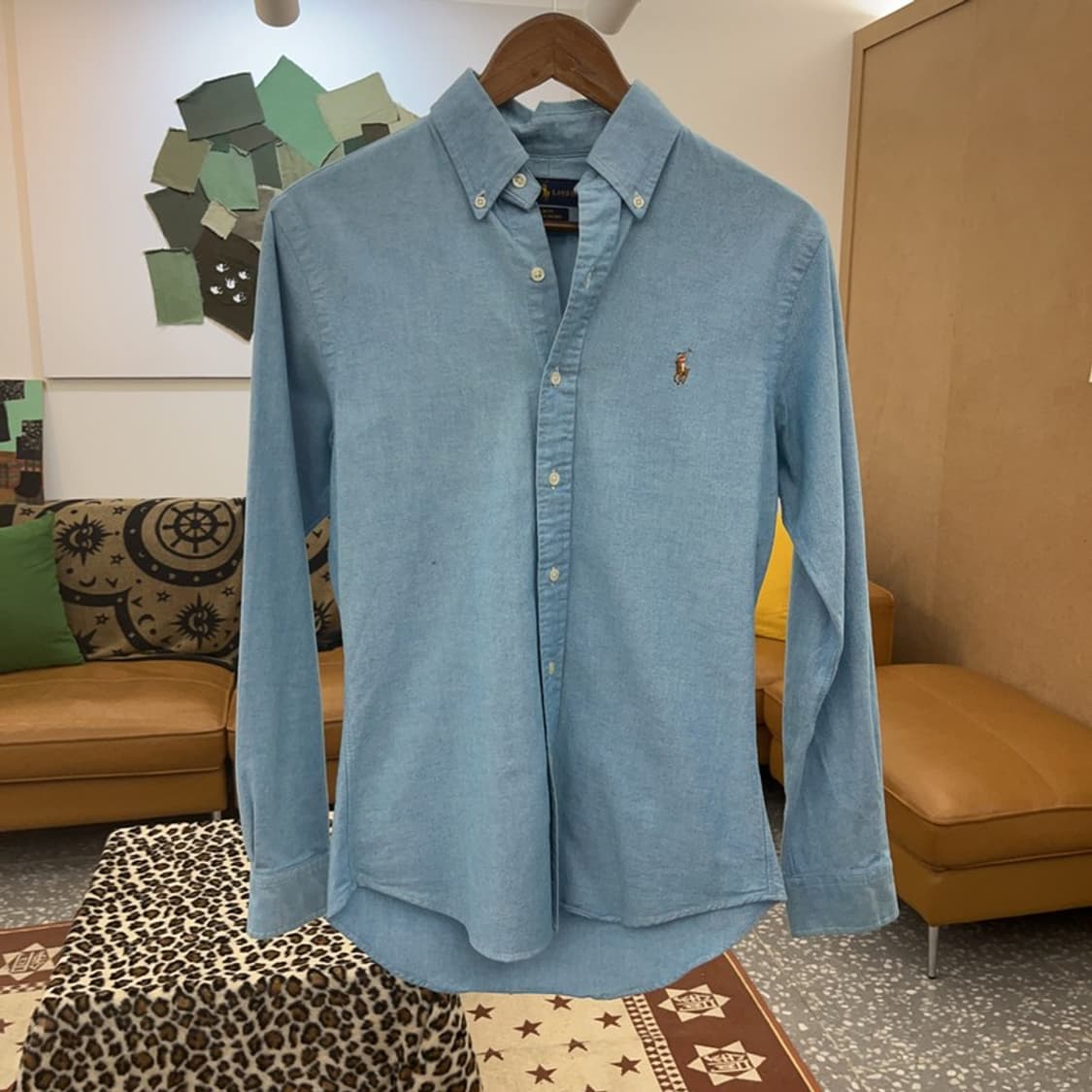 폴로 랄프로렌 멀티포니 옥스포드 연하늘 셔츠 S C09389 상품이미지3