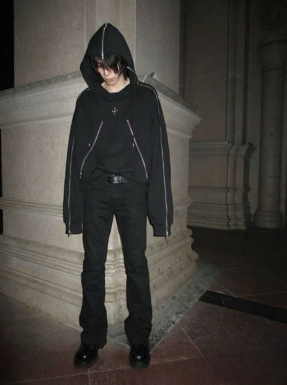 써저리 25ss 멀티 지퍼 해채주의 집업 후디 상품이미지1