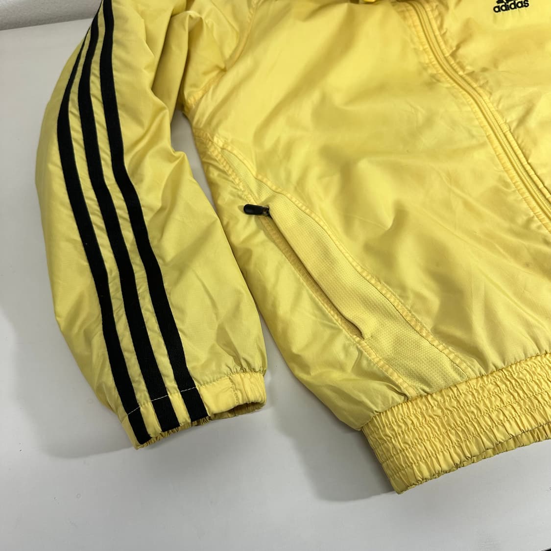 95 아디다스 옐로우 삼선 후드점퍼 상품이미지3
