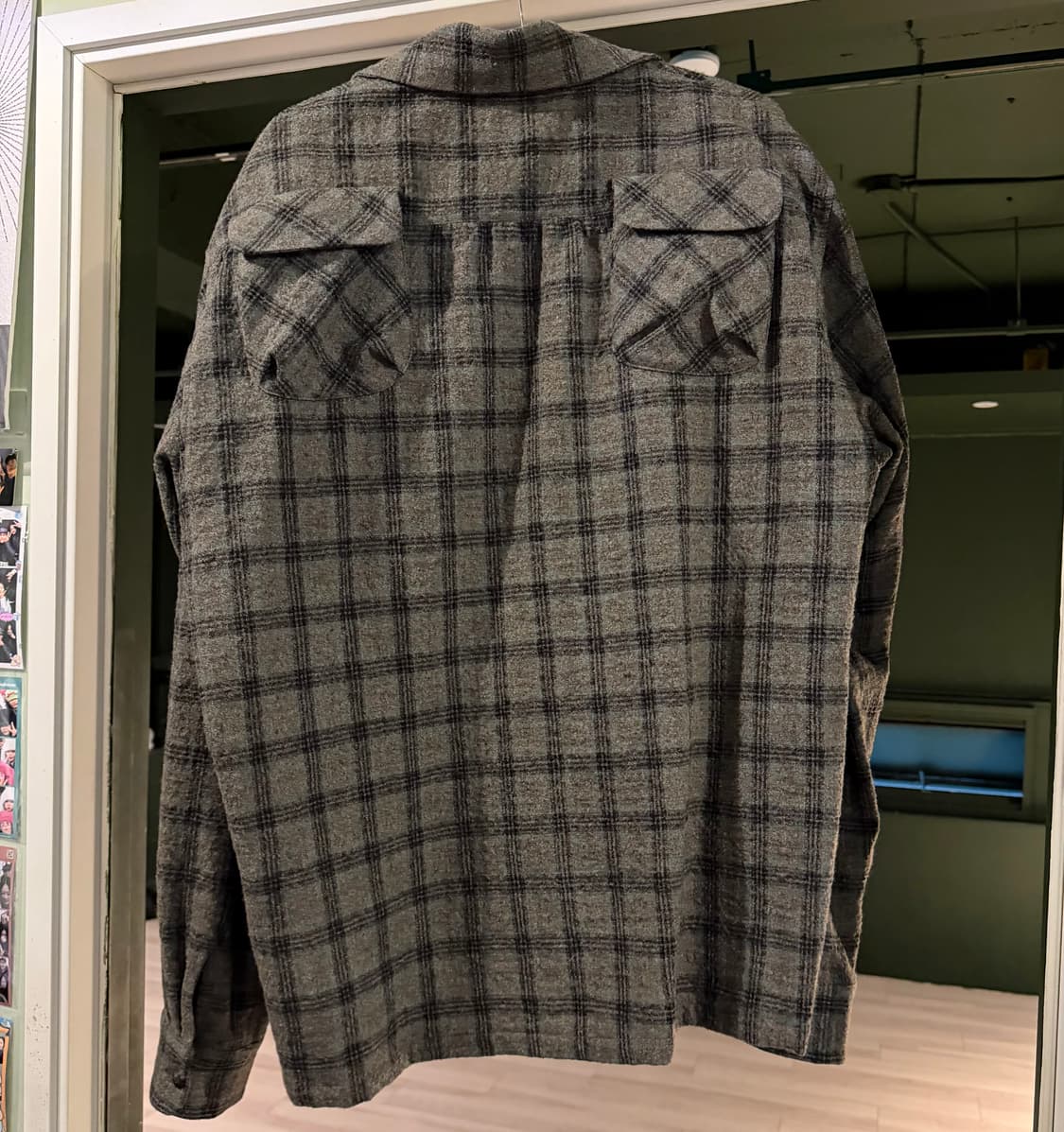 캐피탈 울 체크 집업 프렌드 포켓 보드 셔츠 (그린) 상태 S급 상품이미지3