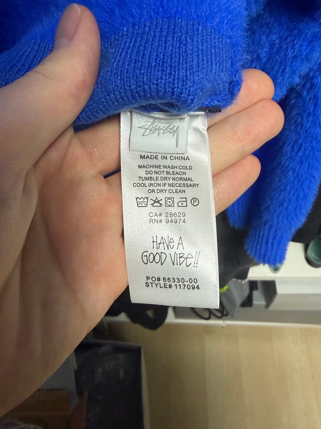 스투시 쉐기 가디건 로얄 블루 L 사이즈 상품이미지4