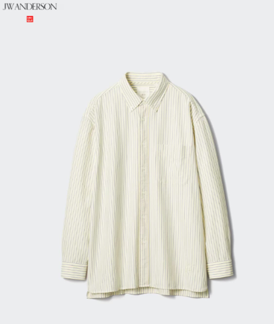 유니클로 JW앤더슨 옥스포드 스프라이트 셔츠 옐로우 M 상품이미지1