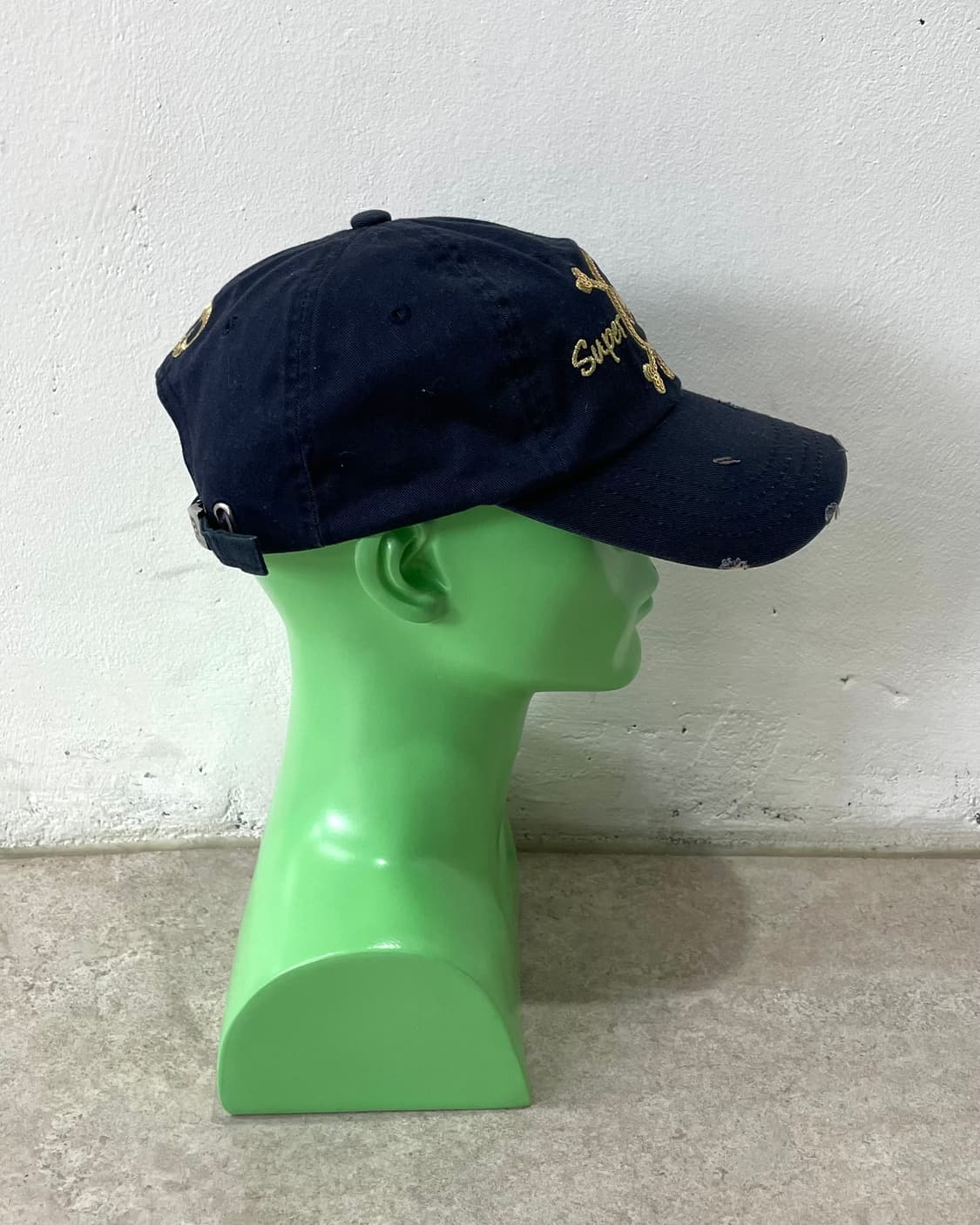 Gold Spangle Skull Navy Cap 상품이미지3