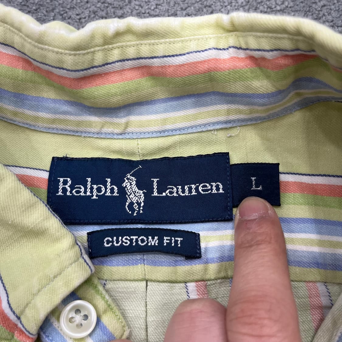 L 폴로 랄프로렌 스트라이트 반팔 셔츠 상품이미지3