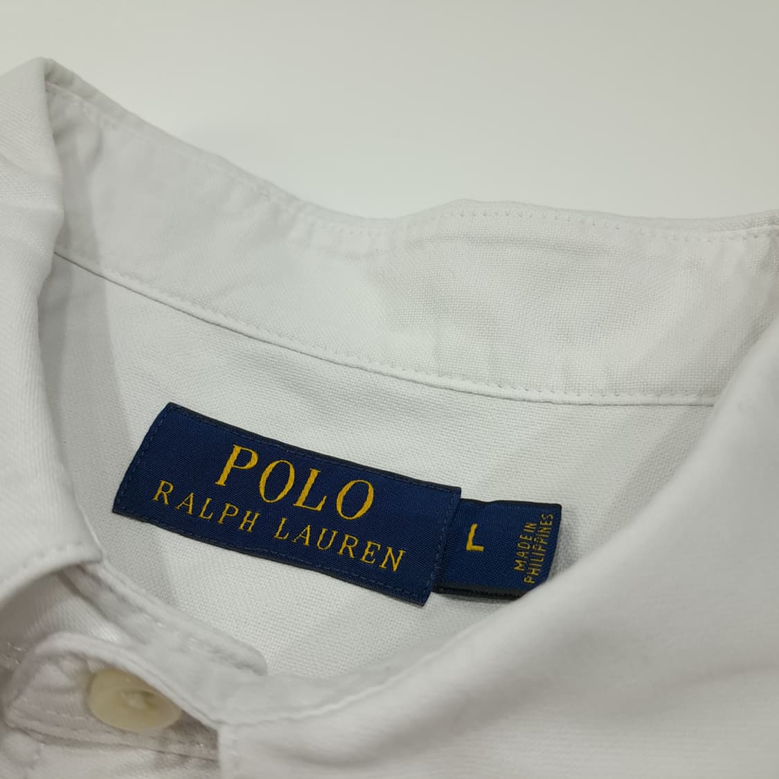 CL462 L 폴로 90s 코튼 펄스냅 화이트 웨스턴 셔츠 남방 상품이미지3