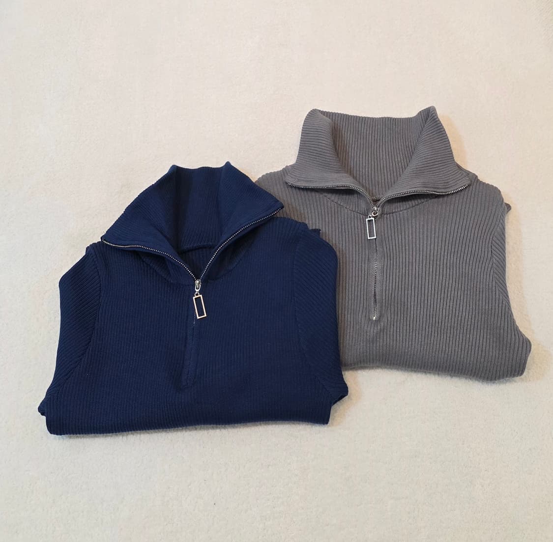 (여성) 골덴 스판 넥카라 숏 크롭 집업 상품이미지6