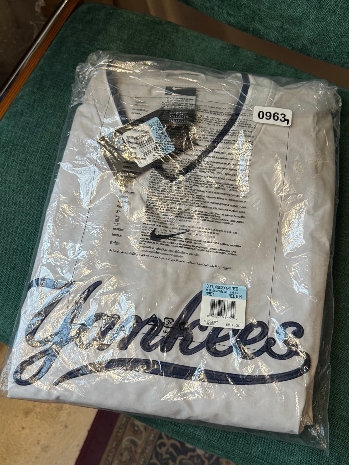 나이키 뉴욕 양키스 양키즈 어웨이 웜업 M 상품이미지1