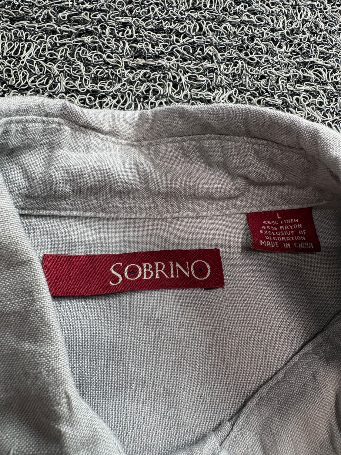 SOBRINO 아카이브 린넨 쿠바 패턴 셔츠 3984 상품이미지4