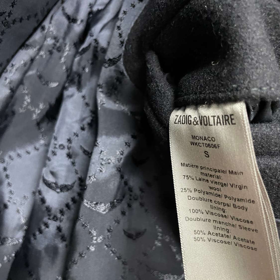 쟈딕앤볼테르 네이비 코트 S(W) 상품이미지6