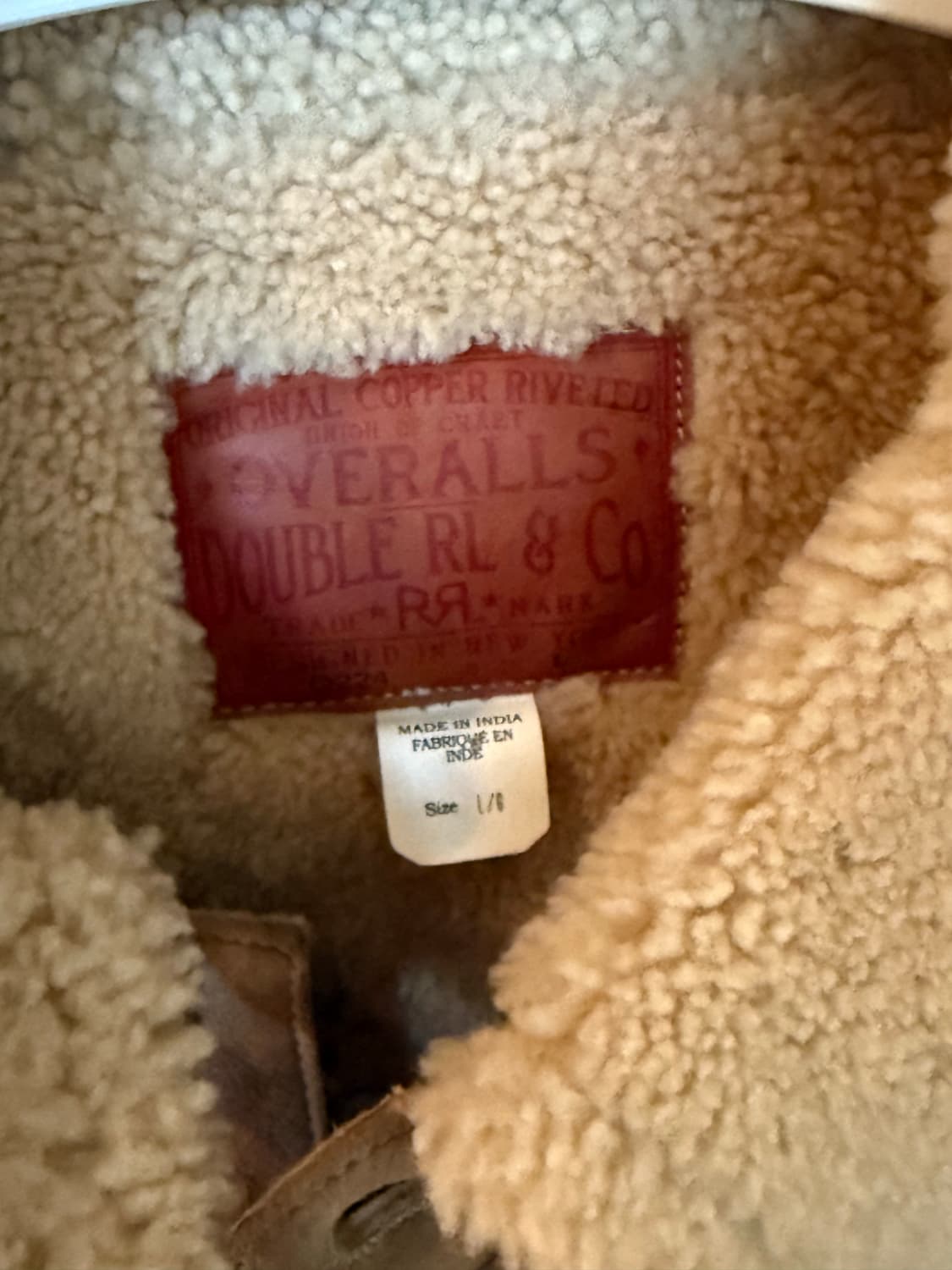 RRL 시어링 스웨이드 무스탕 김원중 무스탕 L사이즈 상품이미지2