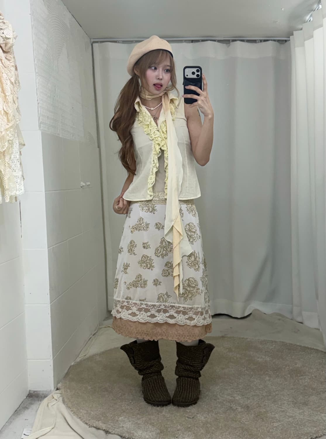 엑시즈팜 화이트 베이지 페어리 코디세트 상품이미지3