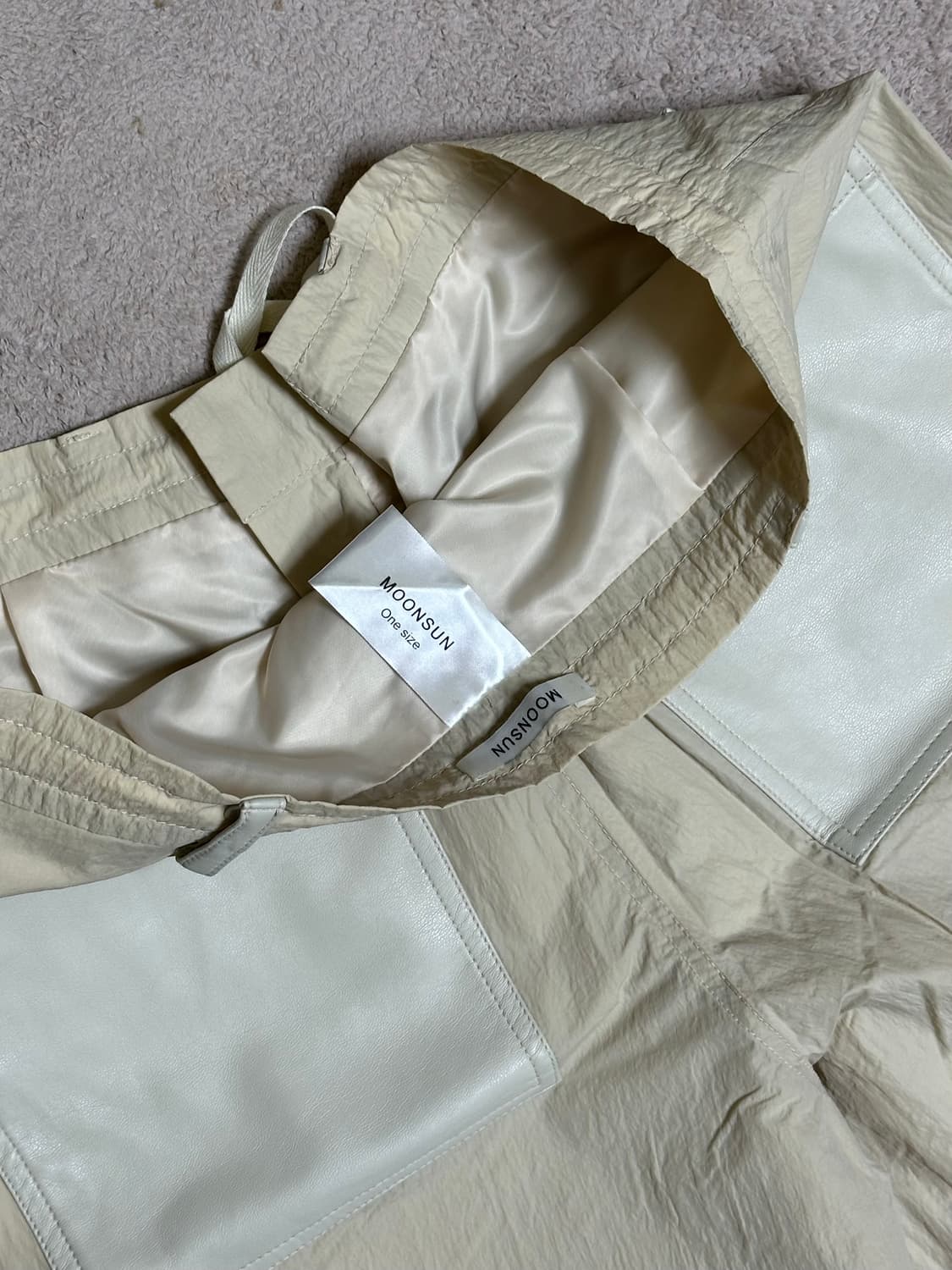 문선 팬츠 나일론x레더 상품이미지5