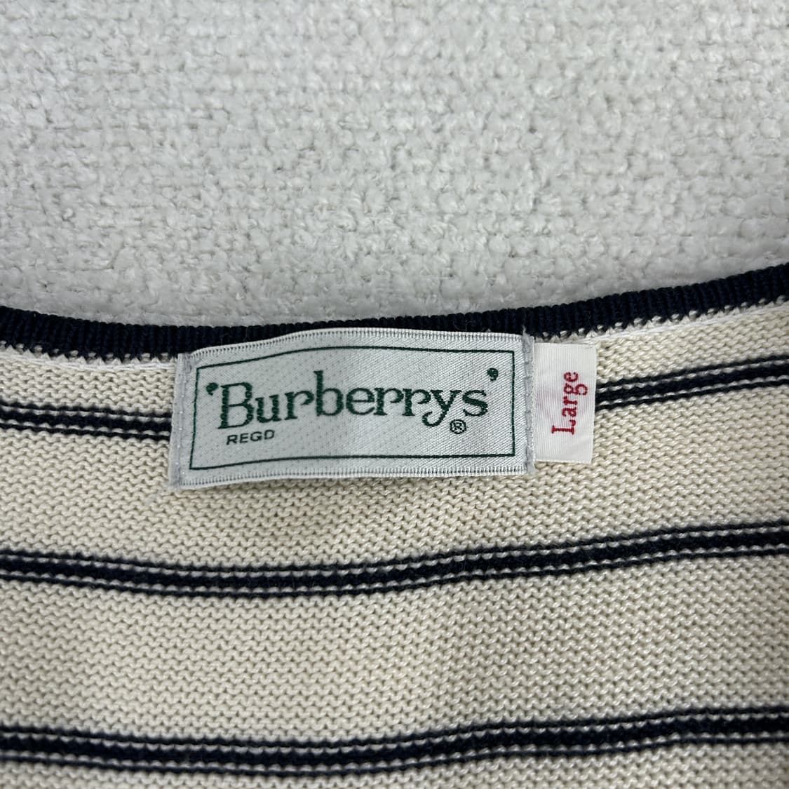 버버리 일본 니트 조끼 아이보리 요트 자수 s 상품이미지2