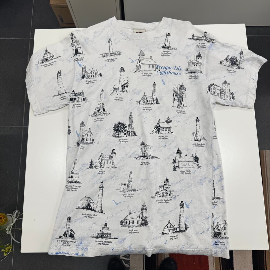 90’s Lighthouse motif T-shirts 상품이미지1