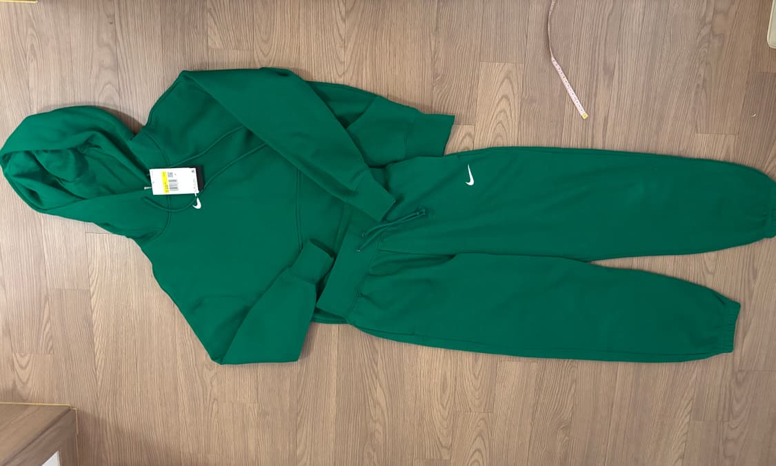 미착용 나이키 기모 후드티 조거팬츠 오버핏 와이드핏 여성s이지만m 상품이미지3