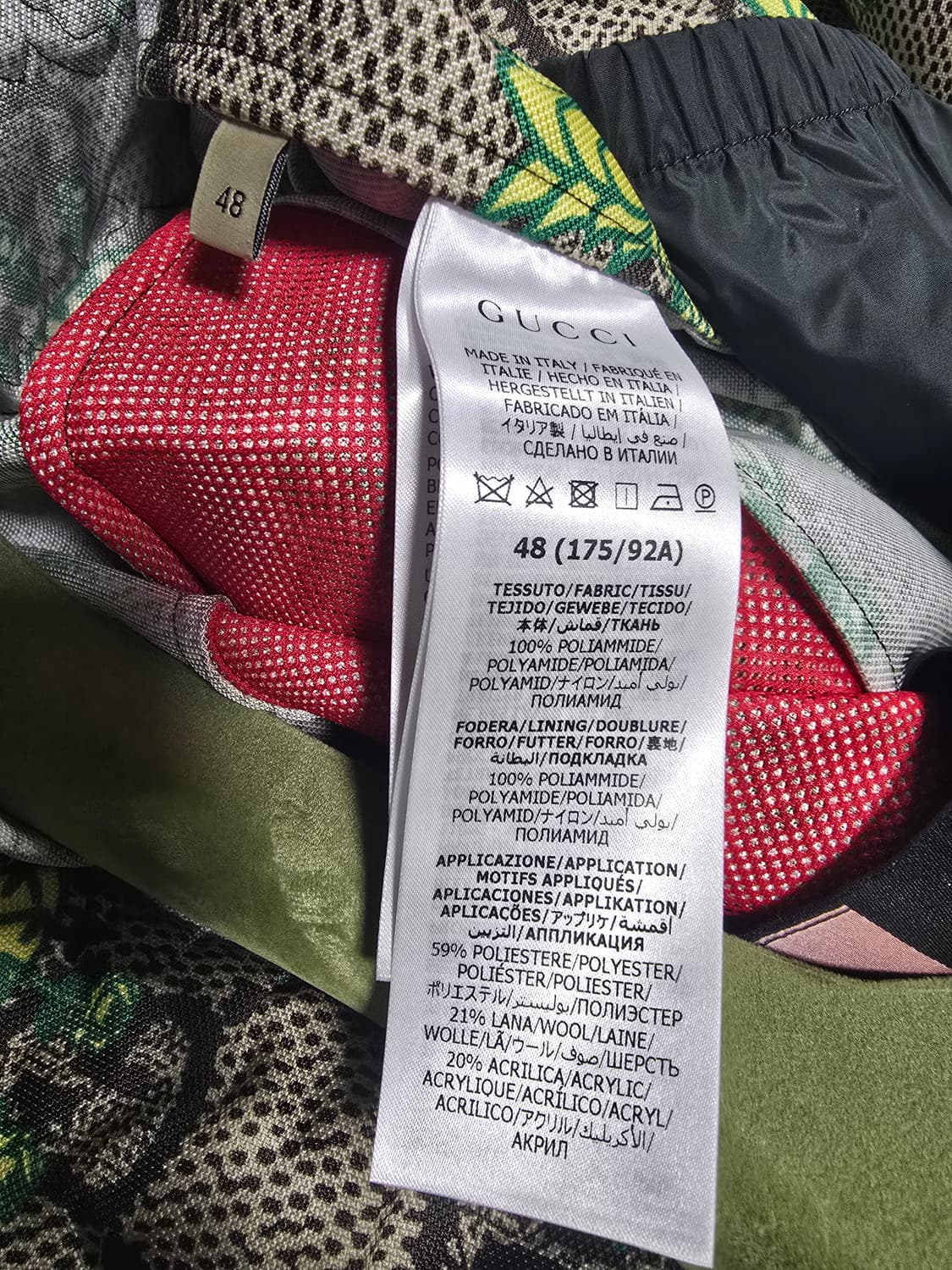 구찌 파인애플 GG 프린트 재킷 그린EU 48 상품이미지5