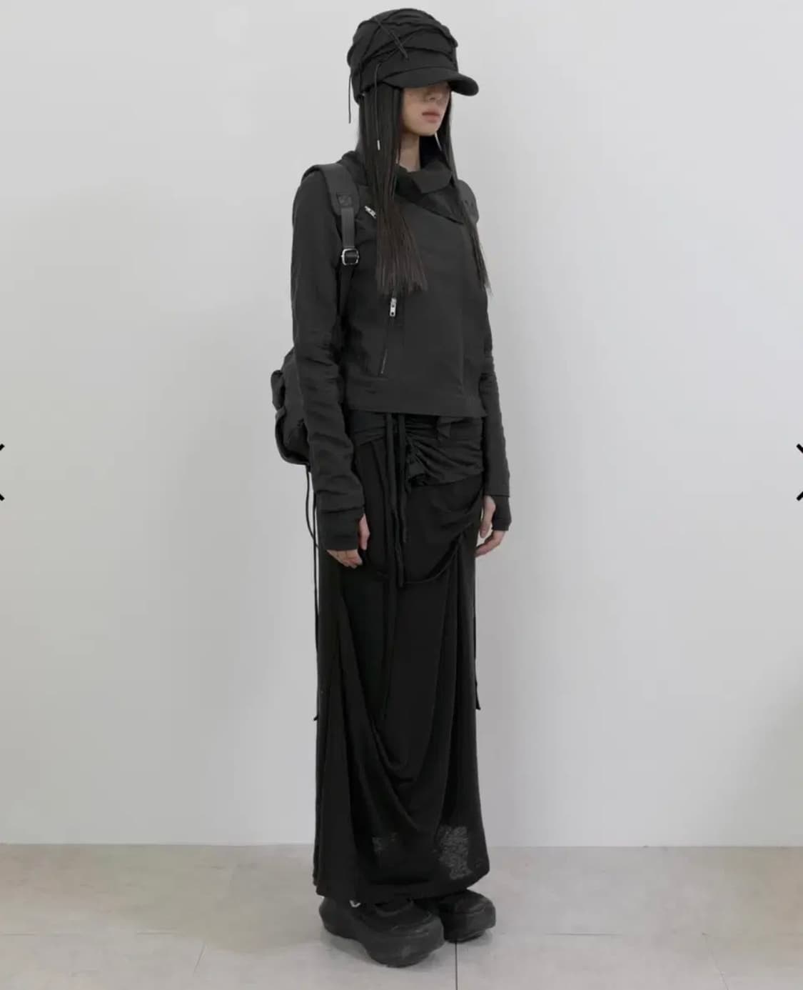 Flareup Asymmetrical Draped Long Skirt 상품이미지7