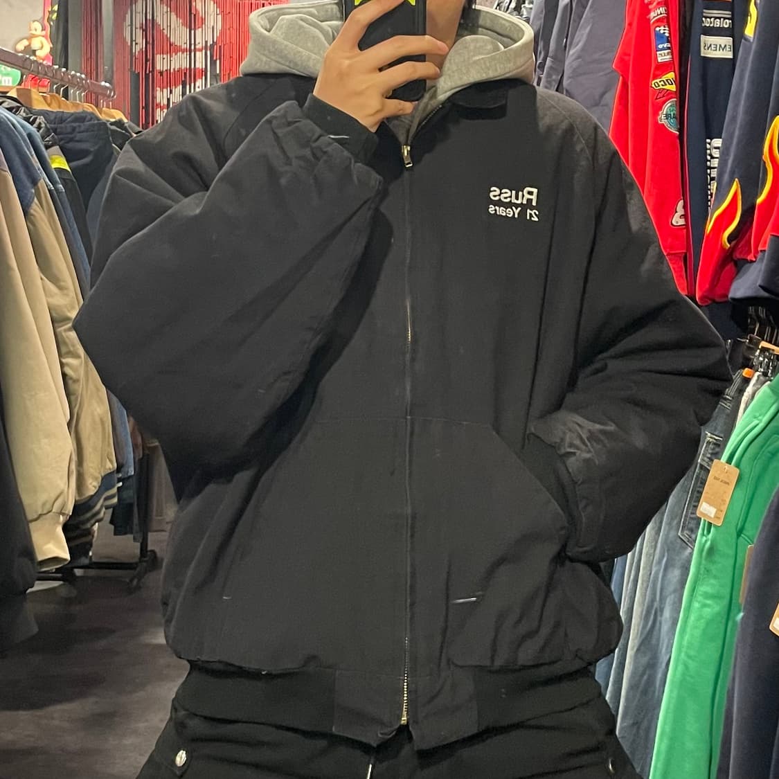 [IM] Vtg 빈티지 카라 블랙 워크자켓 상품이미지4