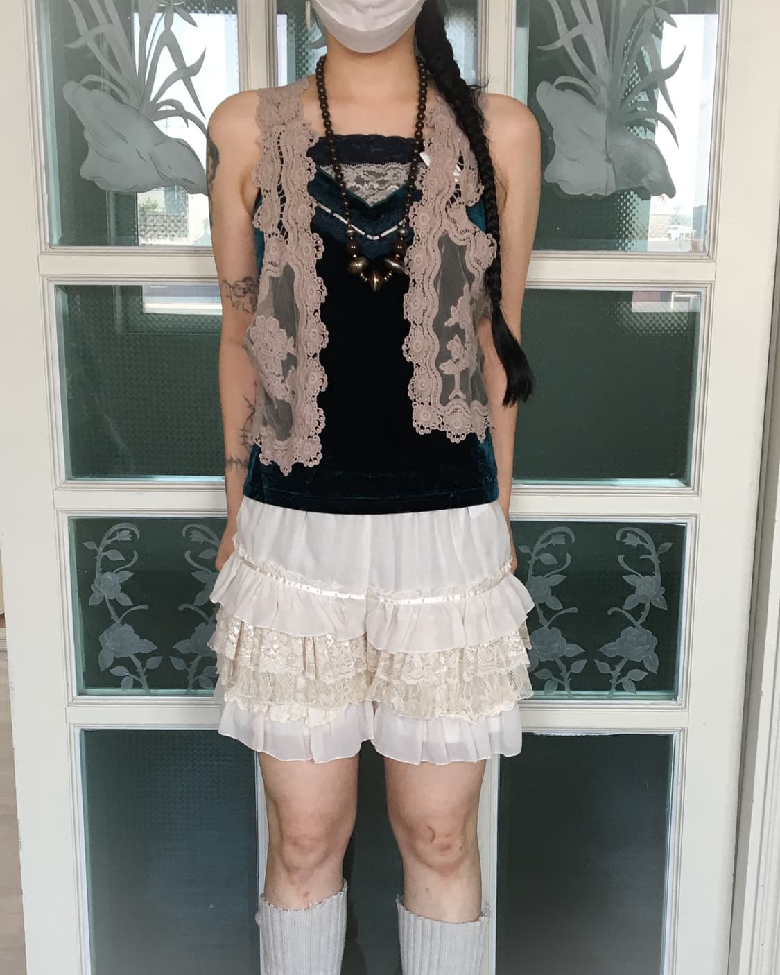 Crochet point open vest 상품이미지1