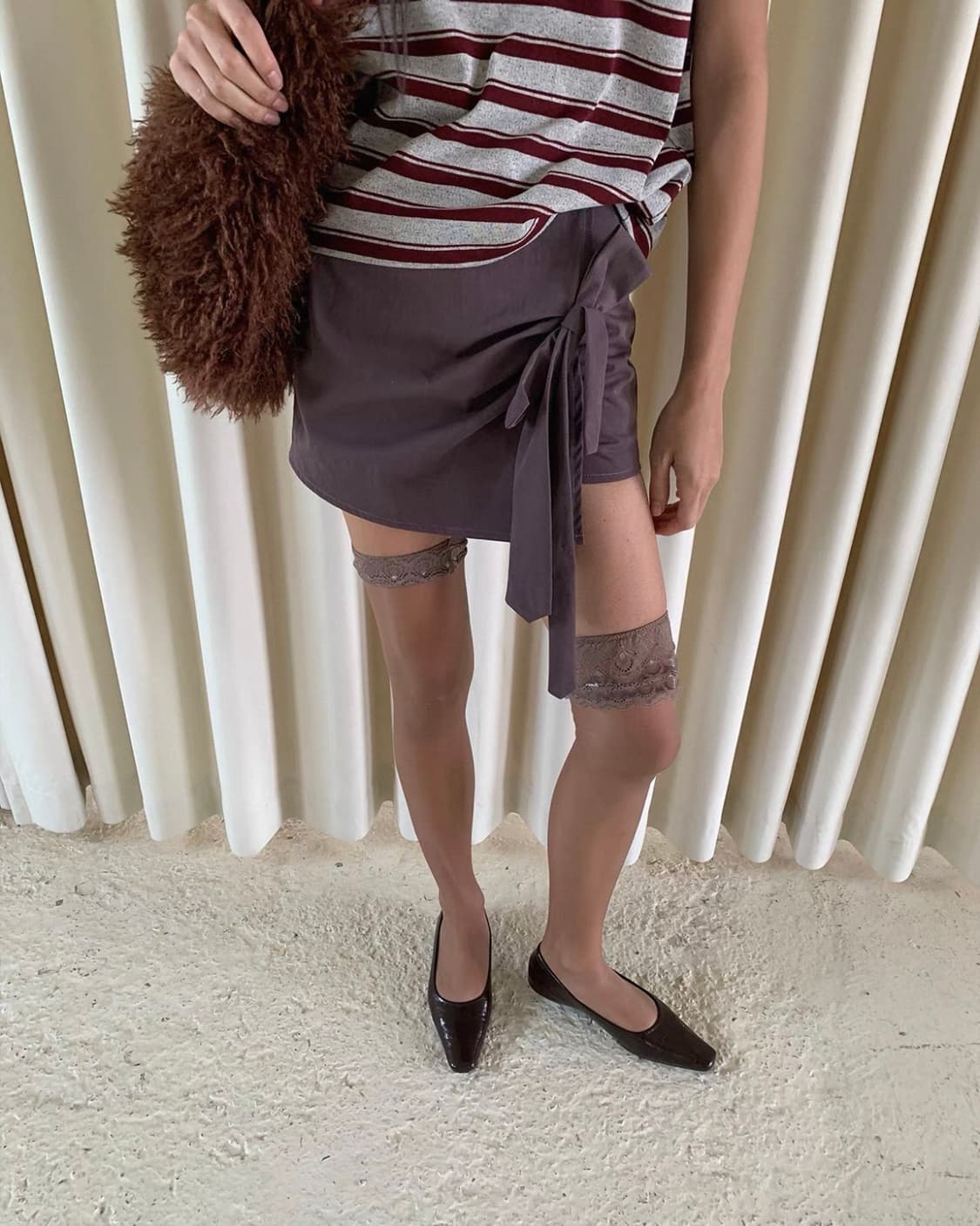 Funnel in ribbon skirt  S 상품이미지2