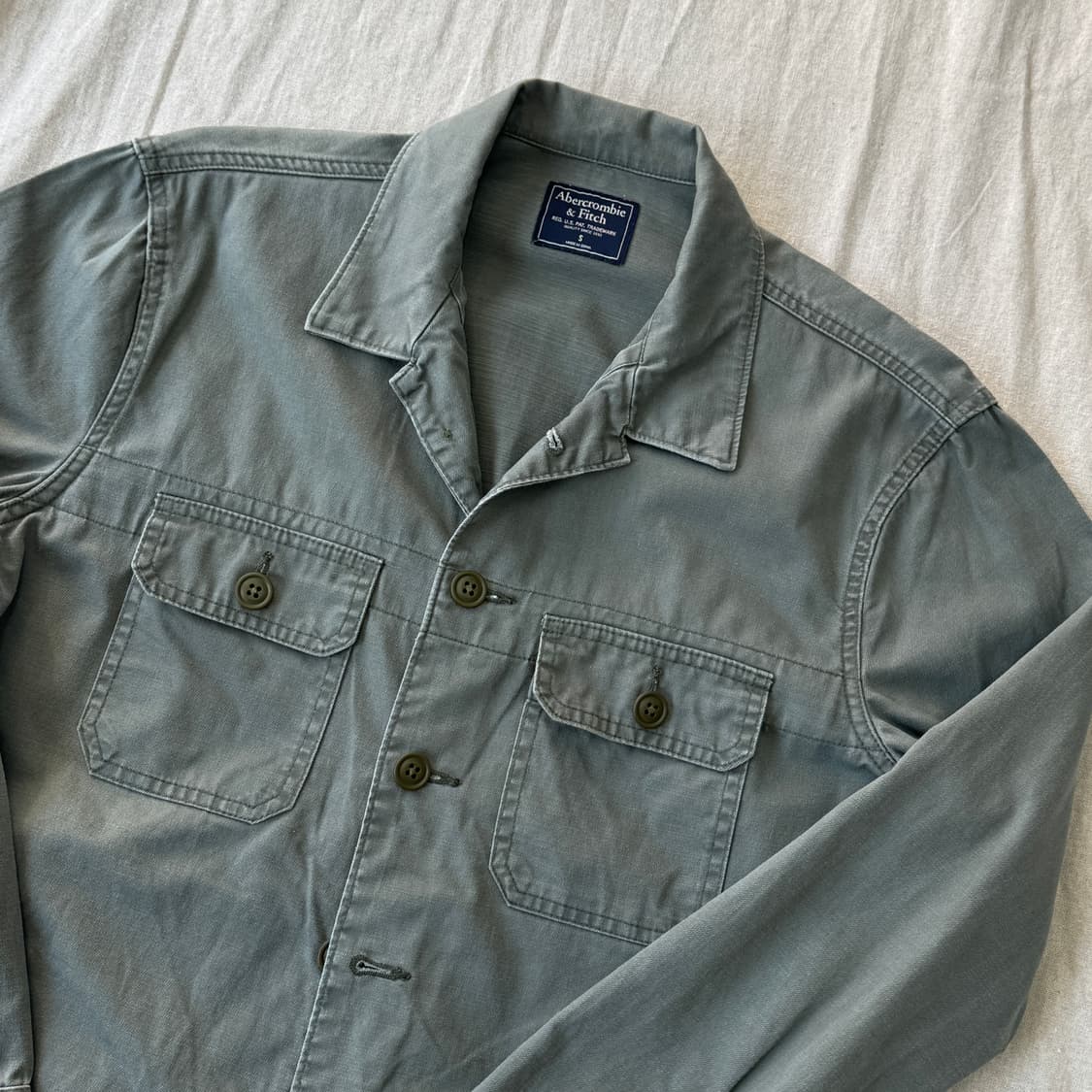 아베크롬비 빈티지 밀리터리 워싱 셔츠 자켓 S 상품이미지2