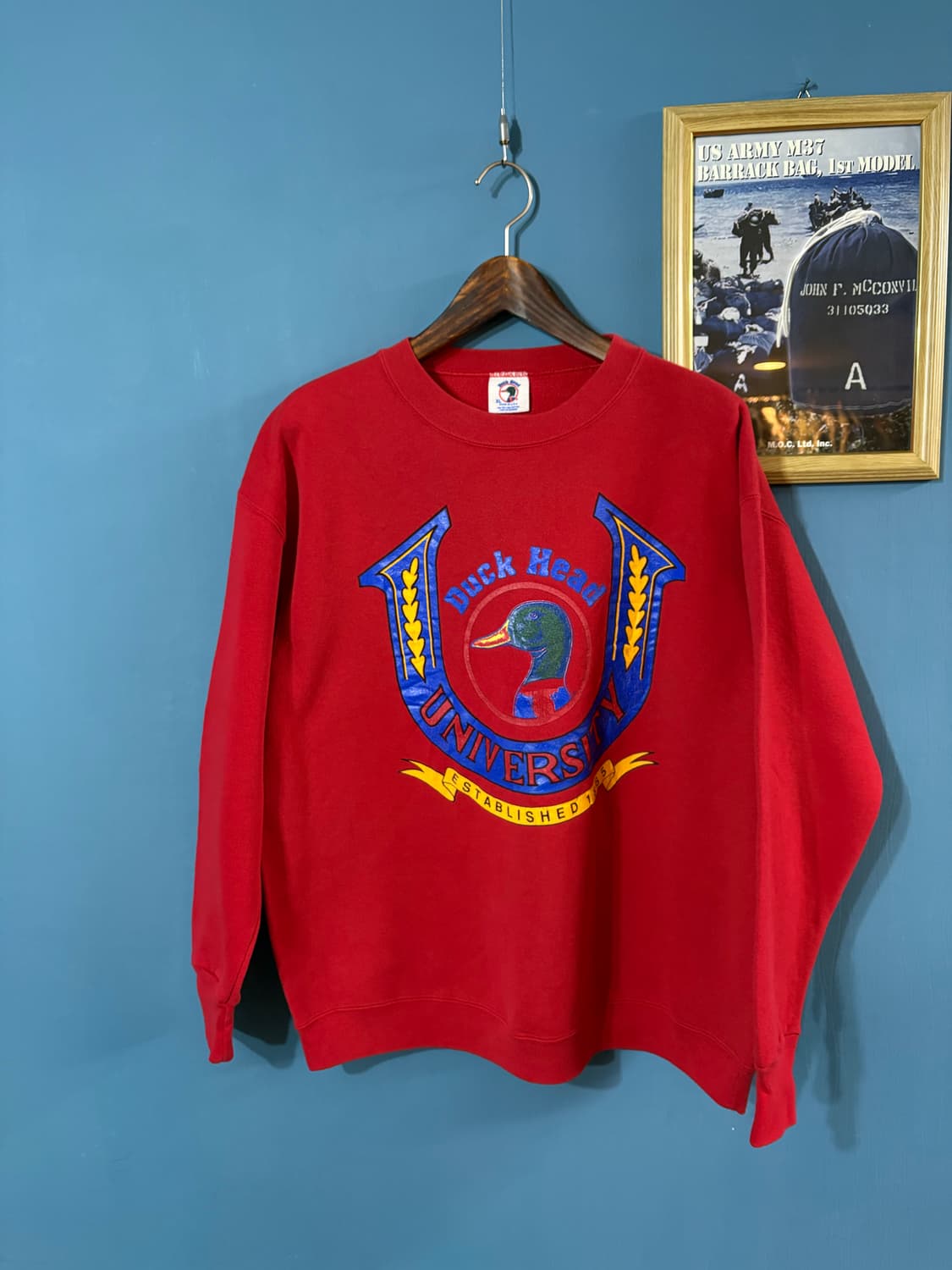 80-90' Duck head USA Sweatshirt.  상품이미지1