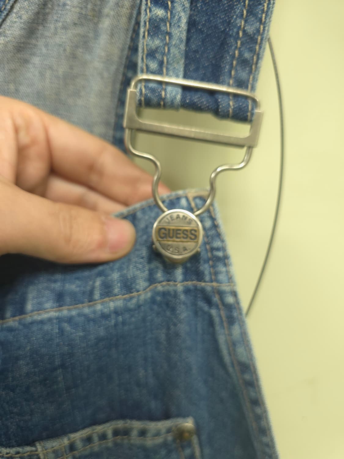 90s GUESS Vintage Denim Overalls 상품이미지4