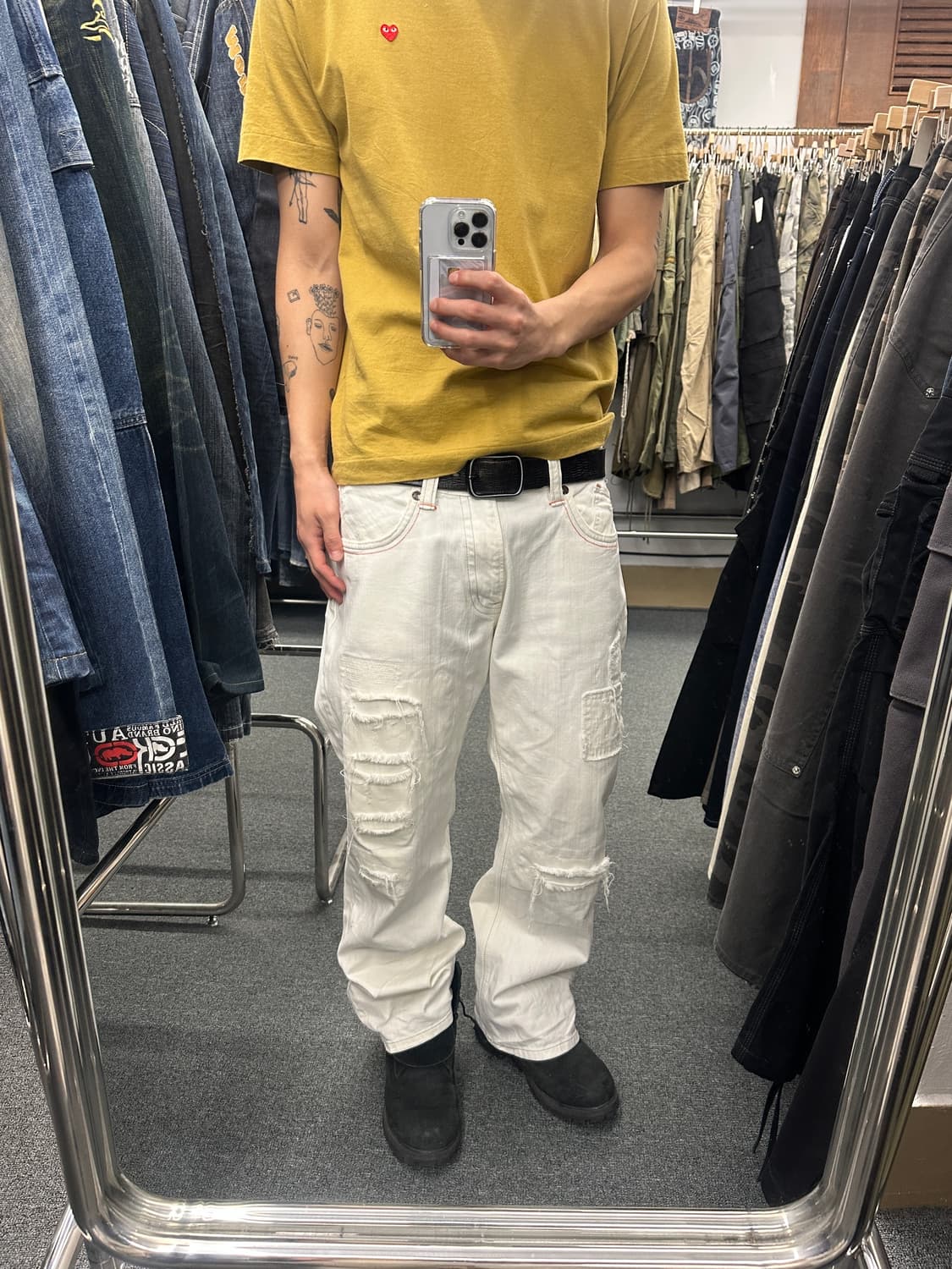 36) 에드윈 웨스턴 크림 진 화이트 데님팬츠 상품이미지2