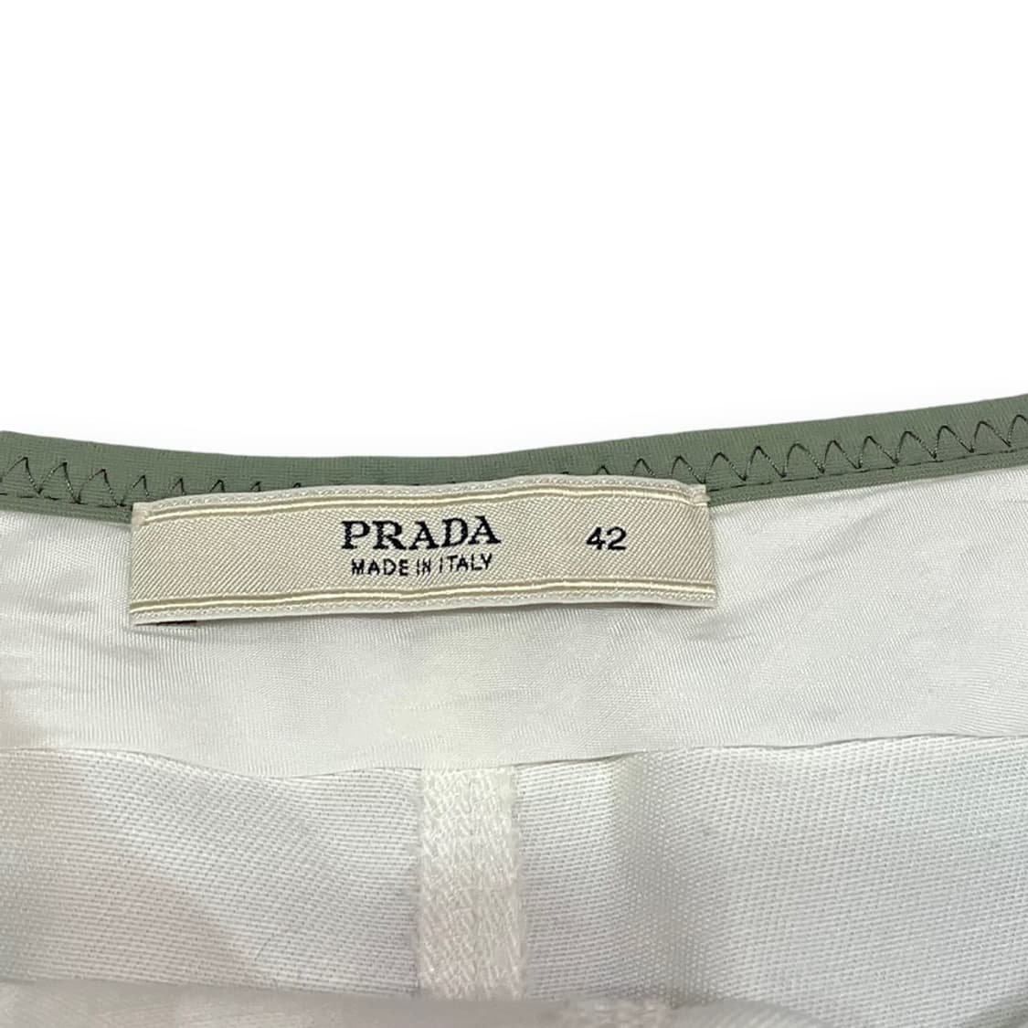 프라다 아카이브 화이트 5부 팬츠 상품이미지4