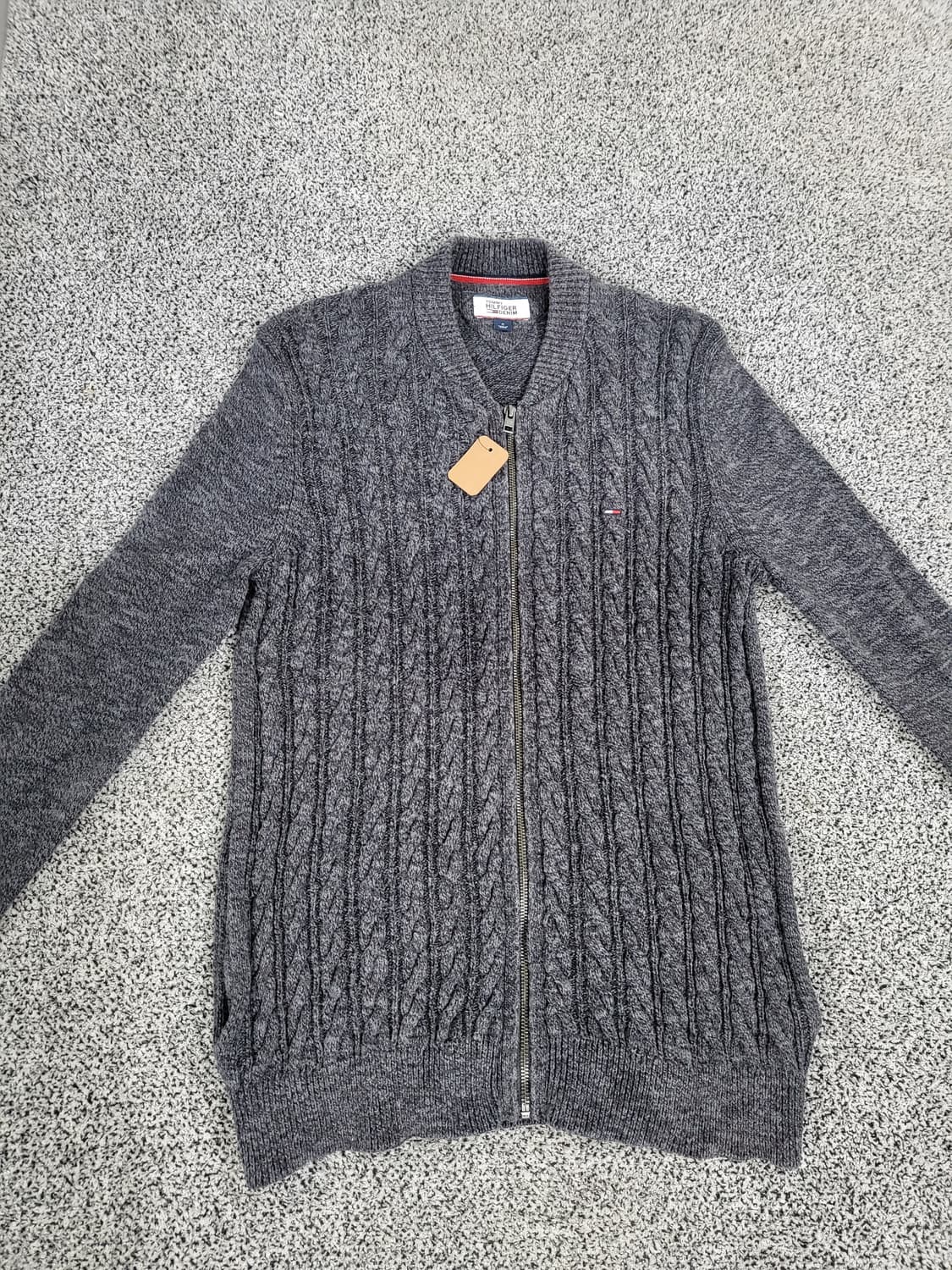 타미힐피거 집업 니트 가디건 (그레이) 상품이미지2