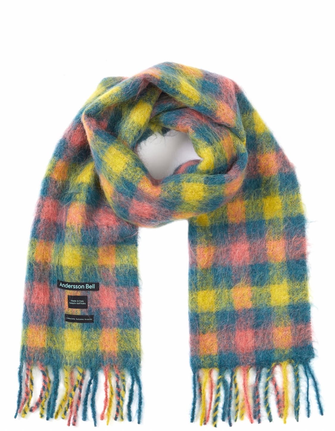 앤더슨벨 베네토 체크 울 모헤어 알파카 머플러 목도리 상품이미지2