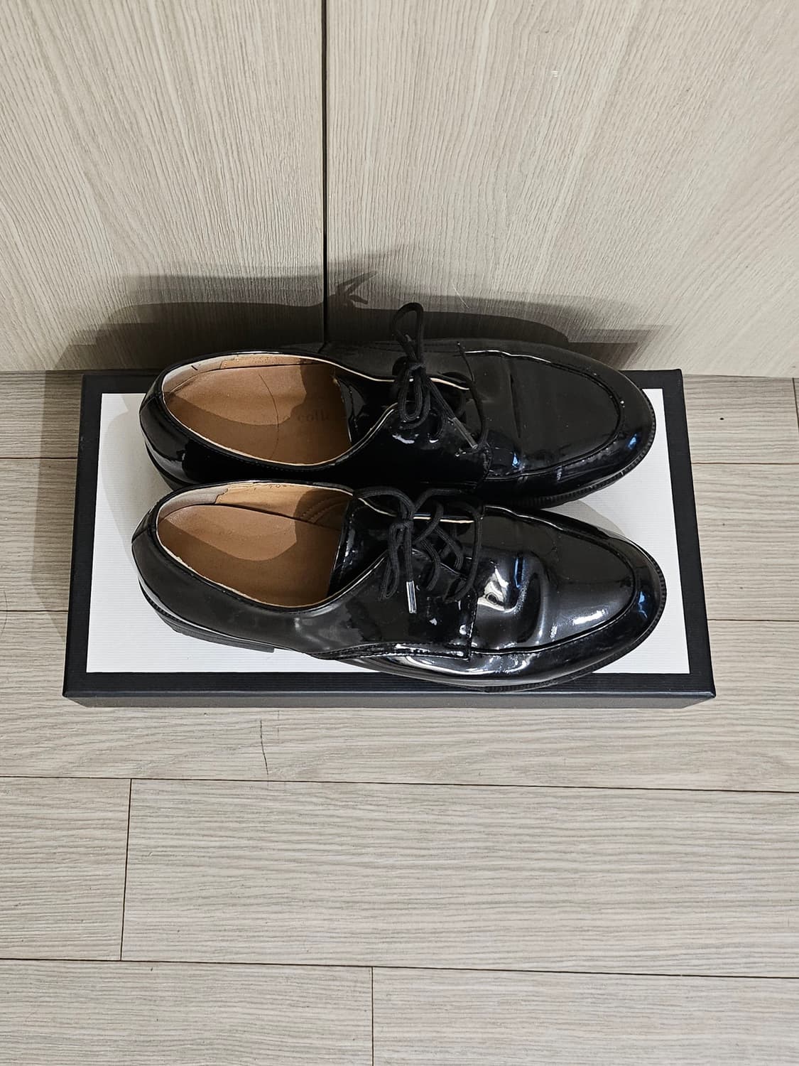 홍대 편집샵 에나멜 로퍼 240 3cm 굽 상품이미지4