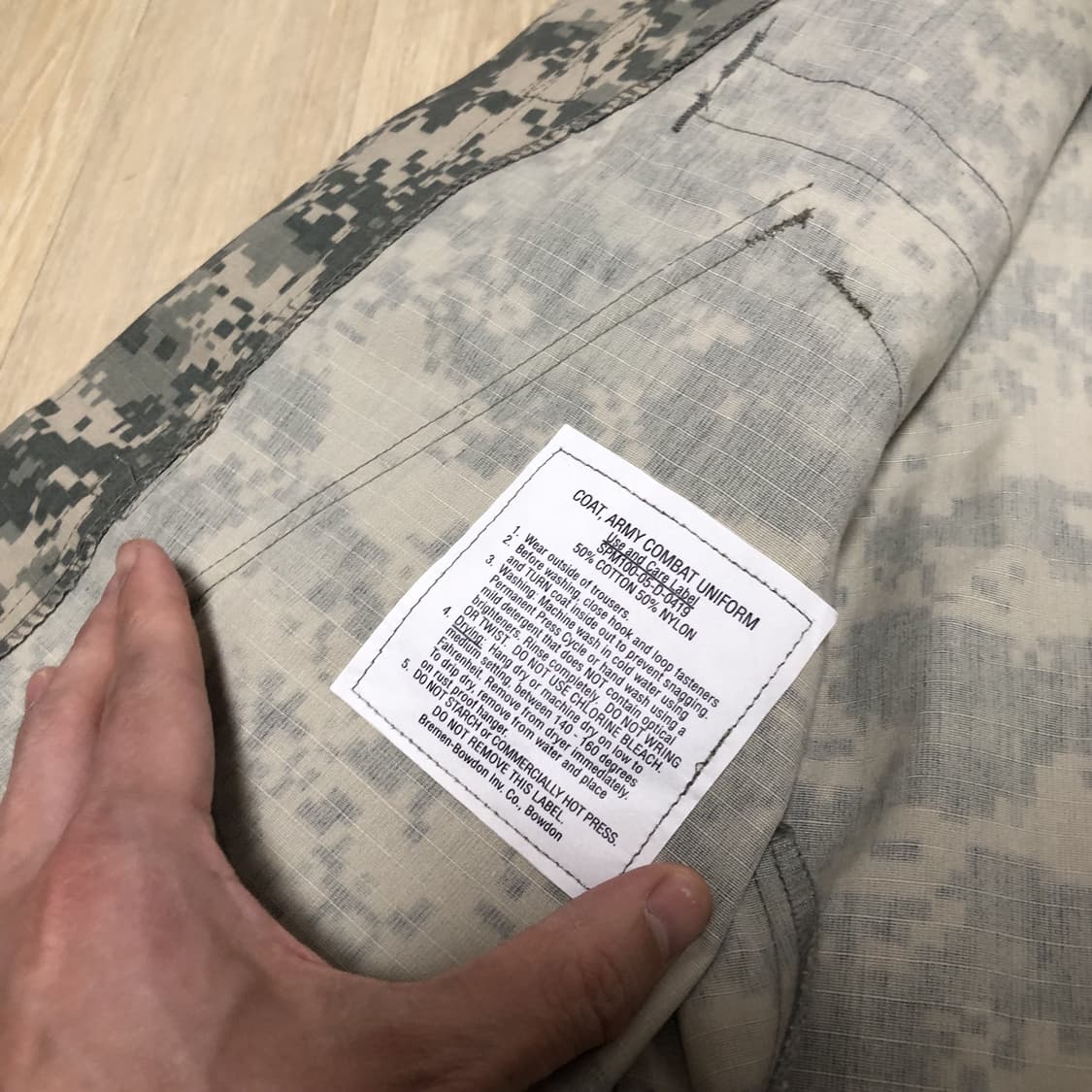 (L-S) 새상품 미군 US ARMY ACU 디지털 카모 컴뱃 자켓  상품이미지6