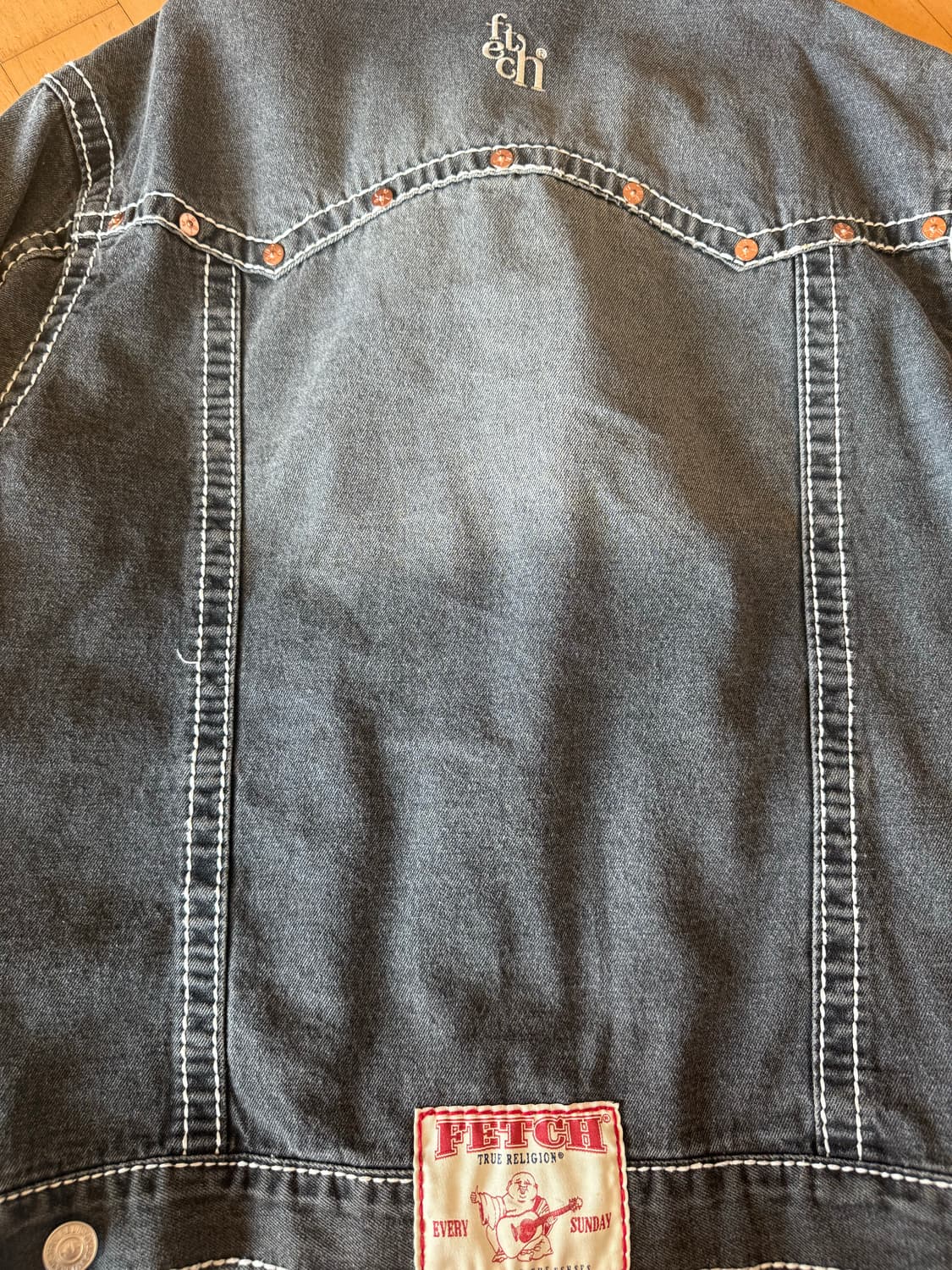 페치 X 트루릴리젼 트러커 자켓 블랙 상품이미지3