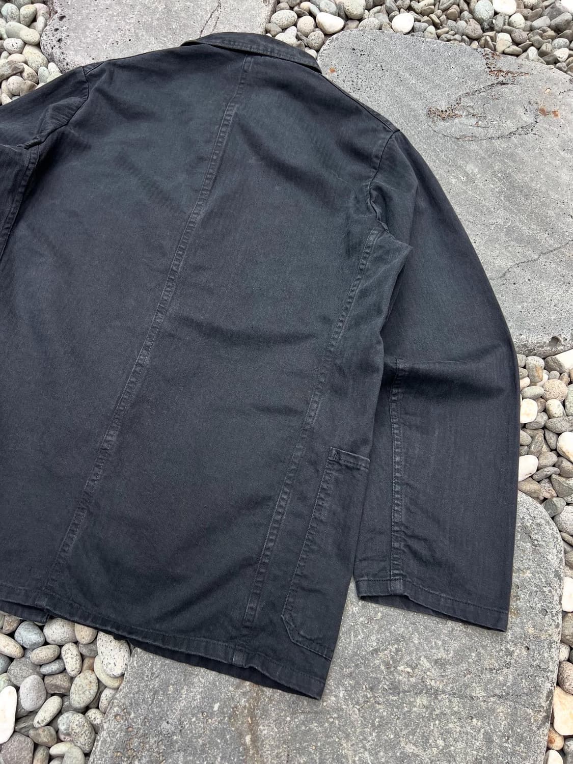 OLD VINTAGE BLACK HBT 헤링본트윌 블랙프렌치워크자켓 상품이미지8