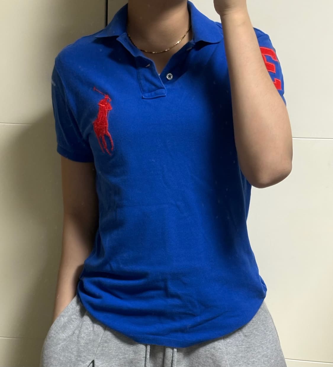 폴로 랄프로렌 빅포니 블루 카라티  상품이미지1