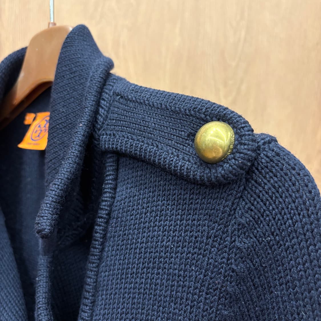 토리버치 롱 니트 가디건 자켓 허리 스트랩 골드 버튼 지퍼 디테일 네이비 상품이미지6