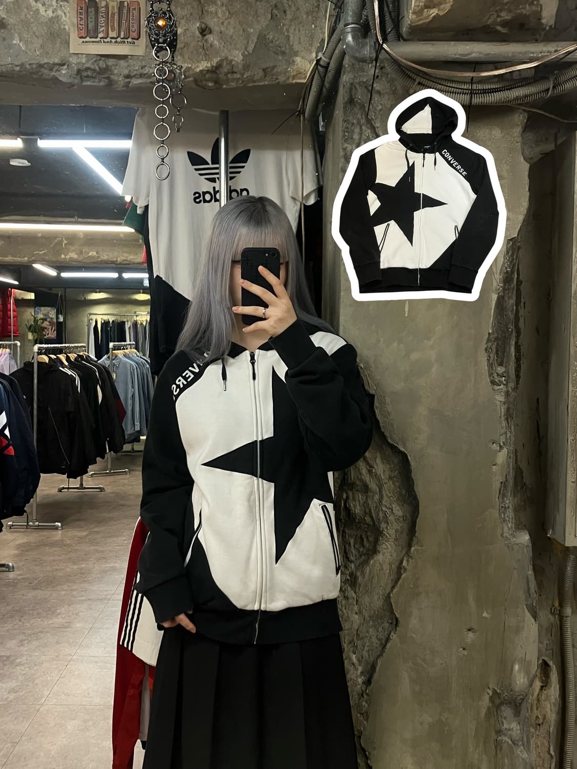 컨버스 후드집업 블랙 100  #csz2506 상품이미지1