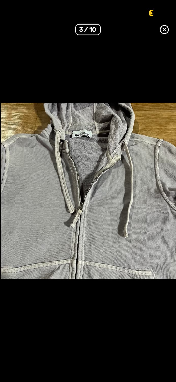 스톤아일랜드 가먼트 후드집업(라이트 라벤더) 상품이미지2