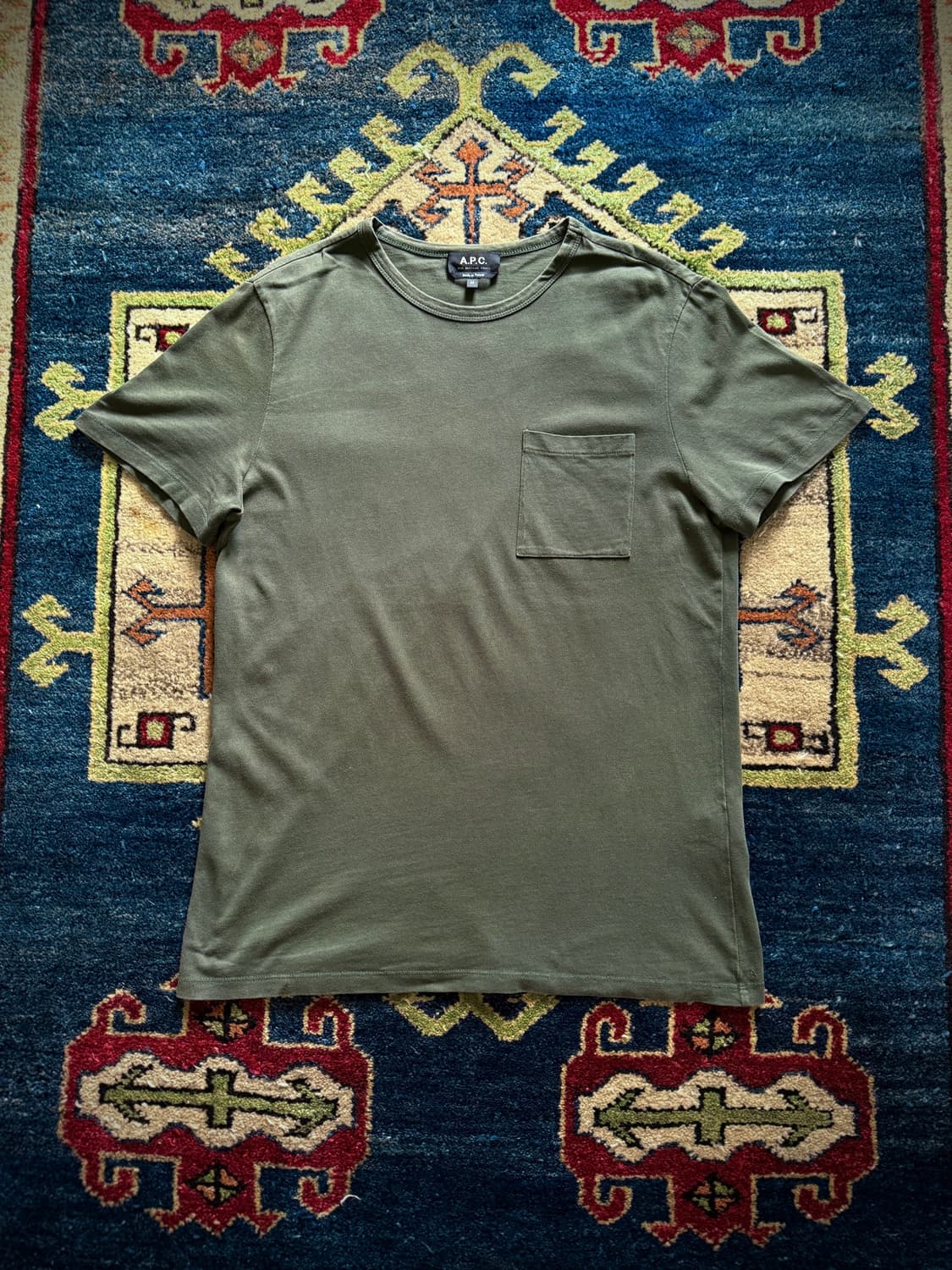 A.P.C. Olive green Pocket T shirt 상품이미지1