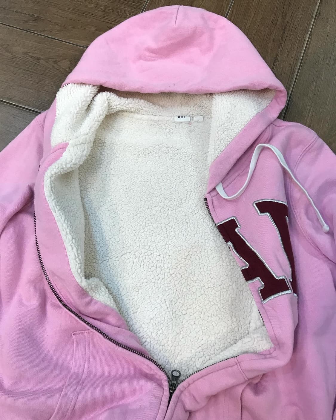 GAP Baby Pink Fleece Hood Zip-Up 상품이미지9