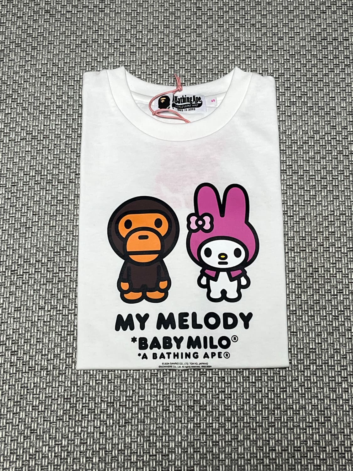 베이프 베이비 마일로 x 마이멜로디 미니 티셔츠 화이트 상품이미지1