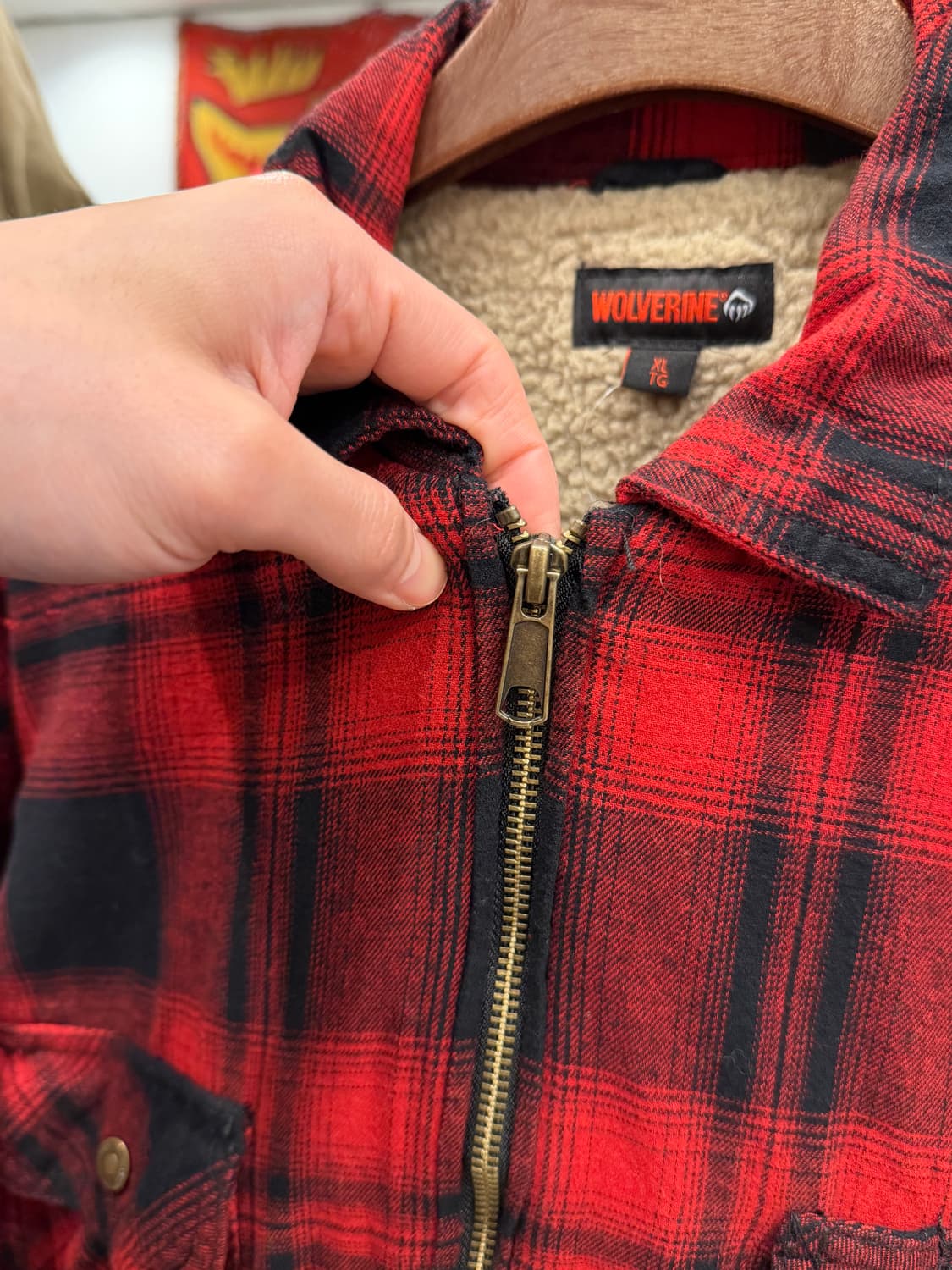 Wolverine 울버린 버팔로 체크 쉐르파 집업 워크 자켓 상품이미지4