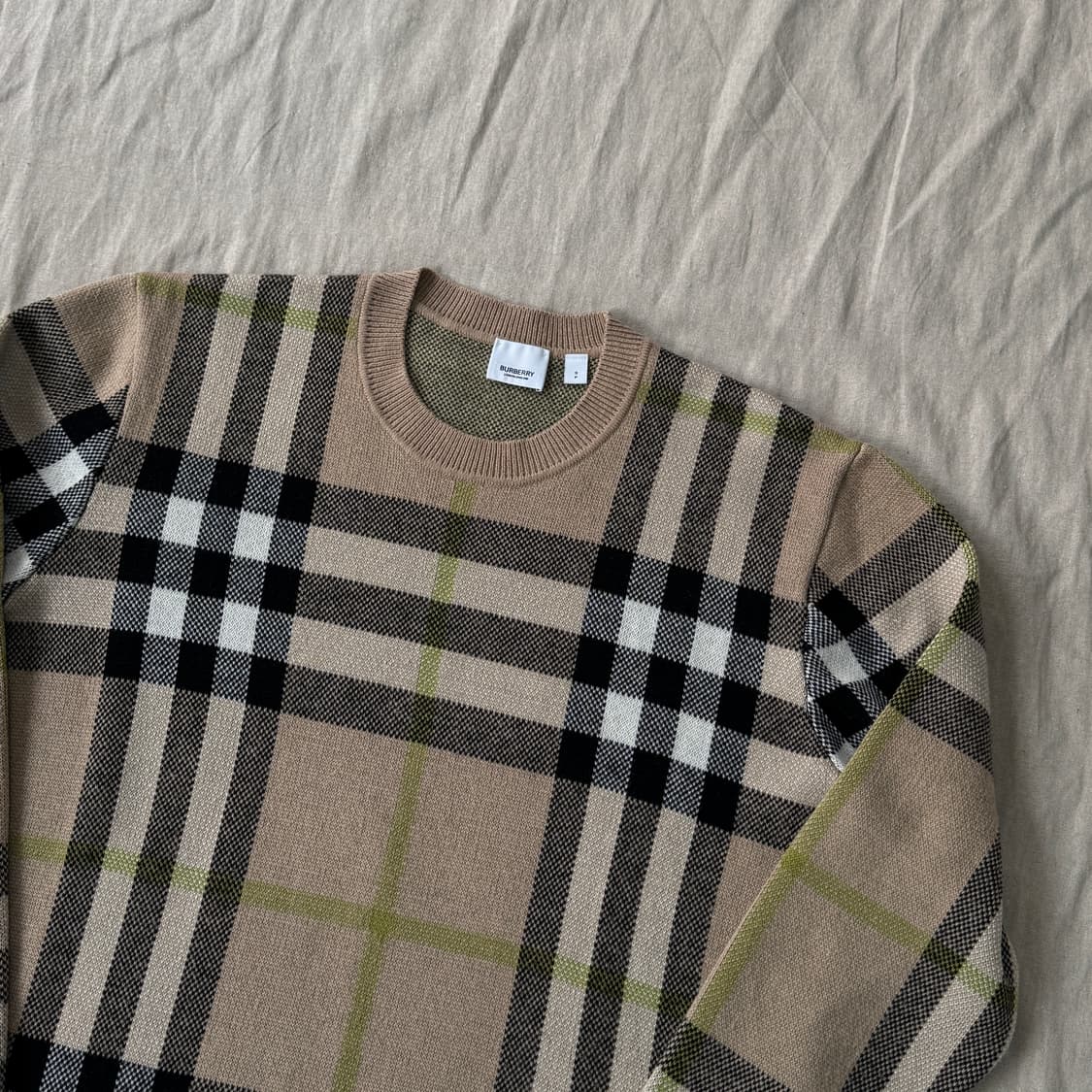  버버리 캐시미어 자카드 신형 체크니트 S(100~105) 상품이미지2