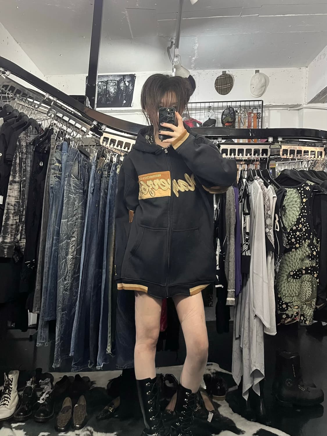 Playerz 69 프린팅 후드집업 상품이미지1