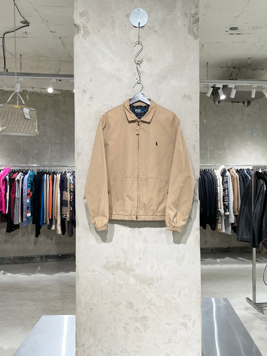 폴로 랄프로렌 라이트 브라운 블랙포니 블루종 자켓 상품이미지1